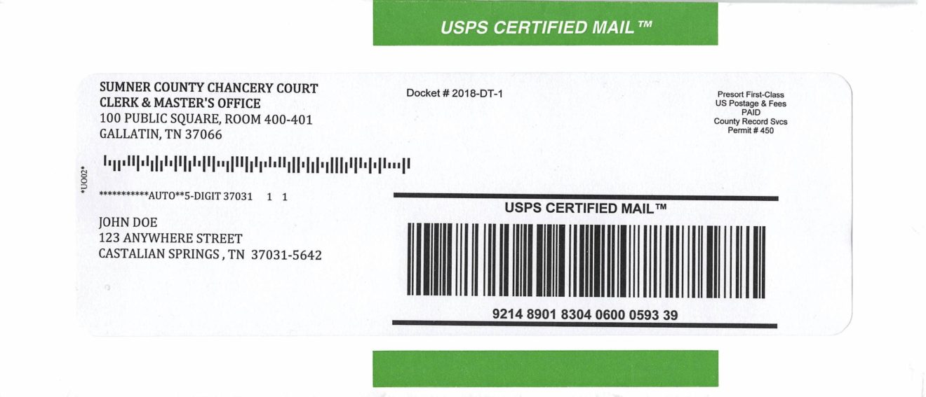 tracking a certified mail receipt